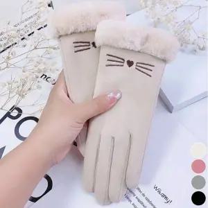 모직장갑 스마트 터치 겨울 여자 기모 보온 털장갑