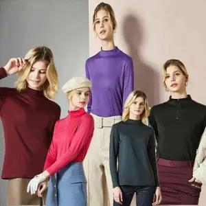 목폴라 겨울 여자 티셔츠 5종 기모 모크넥 이너 세트