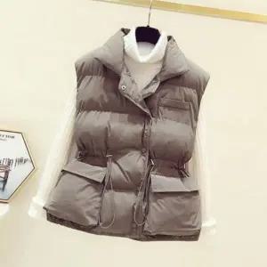 k107 숏패딩조끼 겨울 패딩조끼 숏패딩 솜 여성 다운 로미홀리 여성 조끼 가을 가을 겨울 패딩조끼