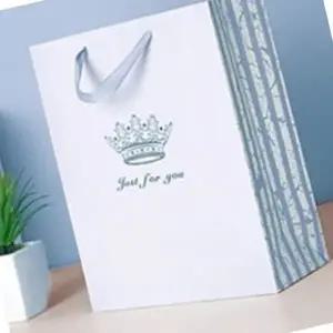 쇼핑백 중 15P 그레이 중18x10x23cm 컬러종이가방 종이백 옷가게