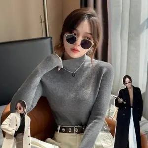 목폴라 여성티셔츠 스판 하프터들넥 티셔츠 이쁜