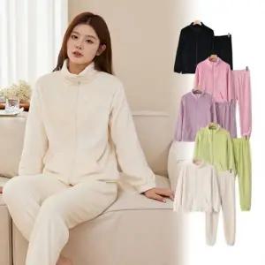 여자 수면잠옷 극세사 홈웨어 밍크수면바지 후리스 잠옷세트