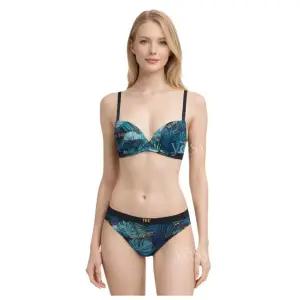 [롯데백화점]예스 (A-D컵)청블루 오아시스 트로피컬 브라 햄라인팬티세트  YSWBZ609YSWPZ610