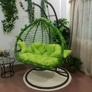 의자 2인용 흔들의자 정원 커피색 그네 갈색 라탄