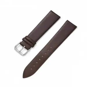 [골드스마일]줄 가죽 시계 플랫 다크브라운 밴드 플랫바디