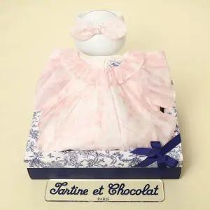 [롯데백화점]타티네쇼콜라 (50일백일촬영선물세트)트왈드쉬폰슈트+헤어밴드세트TTPMBO042P