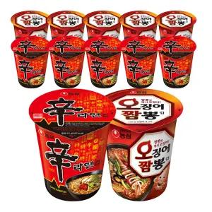 농심 컵라면 소컵 신라면 6개 + 오징어짬뽕 6개