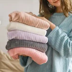 수면잠옷 극세사 여성 겨울 청소년 중학생 실내복 골지 기모 파자마파티 세트 [HA1]