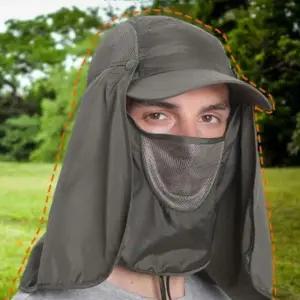 여름용 방충 햇빛 차단 캠핑 낚시 야외 안전 그물 모자