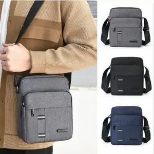 (색상 그레이)남자 깔끔한 사각 크로스백 수납 출장 여행 보조가방