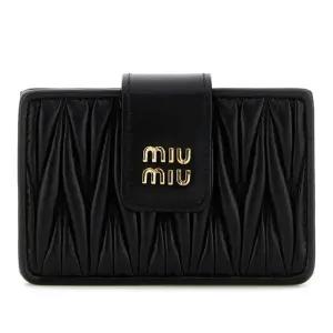 골드 로고 스티치 가죽 카드지갑 5MC280AFPP F0002