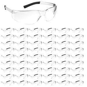 타네무도 54개 안전 안경 클리어 임팩트 UV 스크래치 남성 및 실험실 건설 과학을 위한 벌크 프로텍션 (클리어)