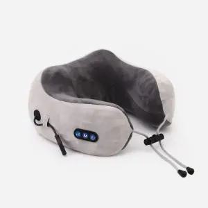 단순생활 휴대용 온열 목마사지기 - 메모리폼 넥쿠션 목베개 USB충전