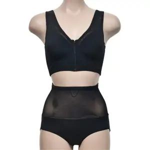 파워넷원단 앞지퍼 A컵 보정 브라팬티세트