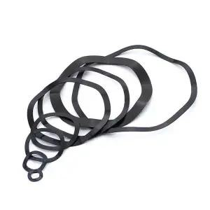 웨이브 스프링 와셔 65Mn 탄소강 3 웨이브 크레스트 블랙 개스킷 탄성 와셔 개스킷 스프링