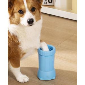 발닦기 강아지 풋클리너 강아지자동발세척기 세척기 닦기 산책후 자동 발씻기기 세정제 화이트