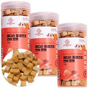 페디슨 동결건조 간식 연어 트릿 110g X 3개 강아지 고양이 간식