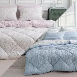 [윤스홈] 몽글 소프트터치 가을겨울 양면 침구풀세트 퀸