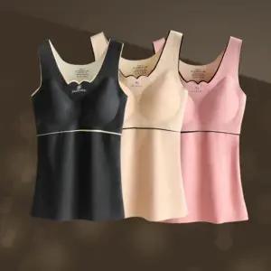 나시 민소매 이너 여성 패드 기모 겨울 심리스