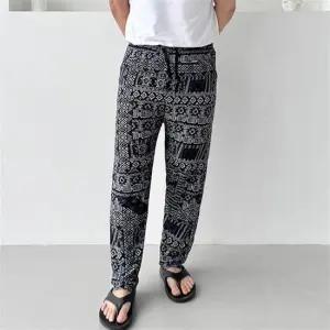 남성 여름 패턴잠옷 쿨팬츠 파자마바지 시원한 밴딩팬츠 남성홈웨어