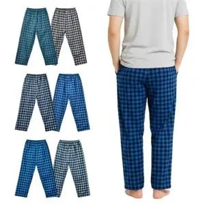 국산 봄 가을 남성 면 체크 파자마 긴바지 9부 잠옷바지 빅사이즈 실내복