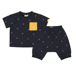 [캉골키즈](센텀시티점)[베이비] 루 올오버 프린트 세트웨어 SB 0A04 네이비 (BSBCSE0A040NV)