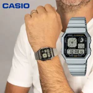[카시오]아나디지 레트로 디자인 남성 메탈시계