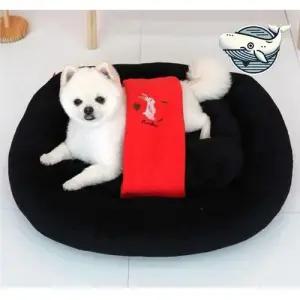 포근한 반려동물 방석 쿠션 블랙 애견 고양이 WFHBRW1