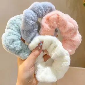 부들부들 극세사 곱창 머리끈 밍크 퍼 헤어 스크런치