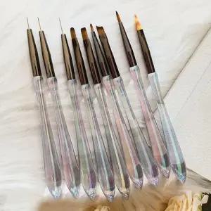 네일아트 고급형 아크릴 머메이드 네일브러쉬 9종세트 WF495DD