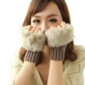 니트 반장갑 겨울 여성 털장갑 키보드장갑 핸드워머