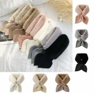 나프커 페이크퍼 털 목도리 리본 고리 니트 간절기 겨울 머플러 방한 보온 퍼목도리 페이크밍크 털목도리