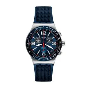 [스와치] YVS454 Irony BLUE GRID 남성 우레탄 시계