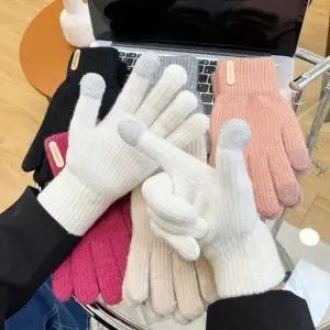캐주얼 니트장갑 스마트터치 방한장갑 발열 방한 터치 용품 자전거 장갑 겨울 운전 오토바이