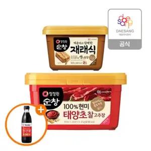 청정원 순창 찰고추장2kg+재래식생된장500g+(증정)진간장500ml
