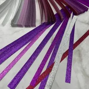 고품질 별종이 접기 반짝이 퍼플 별접기 공예 별 종이 (WFKG23L)