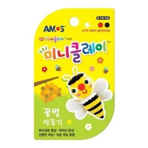 아모스 2500 미니클레이 꿀벌만들기 7.5g 4색+눈모양 타(12개입) (WFKGNO9)