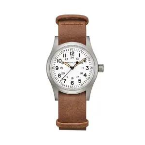 [신세계라이브쇼핑]해밀턴 H69439511 카키 필드 메카니컬 남성 가죽시계