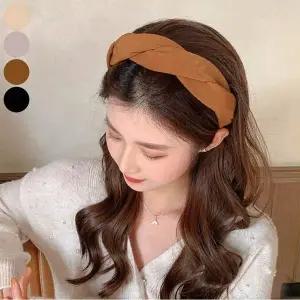 청순 머리띠 페미닌 꼬임 헤어밴드 여자스러운 넓은