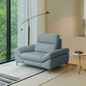 [다우닝] 시엘 1인 전체 통가죽 소파