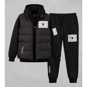 골프웨어 어메이징 남성 3종세트 패딩조끼 후드티 조거바지 기모안감 골프 전부포함 구성