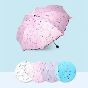 우의 자외선차단 와이드 플라워 암막 미니 우산 양산 3단 U