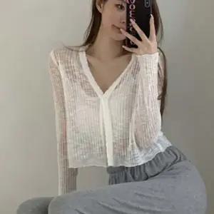 여리여리한가디건 여성 시스루 크롭 프릴 가디건 1P 러블리 바캉스룩