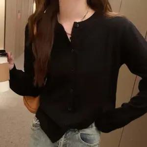 여성 인기 라운드넥 버튼 가디건 아우터 라운드넥가디건여자