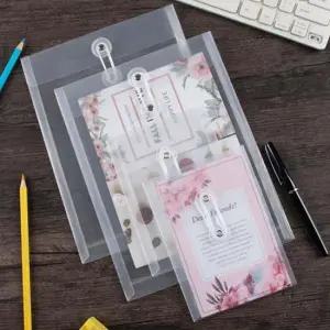 pvc투명파우치 하도메 PVC 파우치 봉투 A4 A6 반투명 파일 스티커