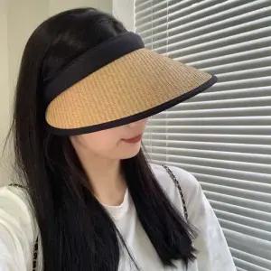 여자 깔끔한 디자인 외출 모자 베이직 밀짚 선캡 햇빛가리개모자