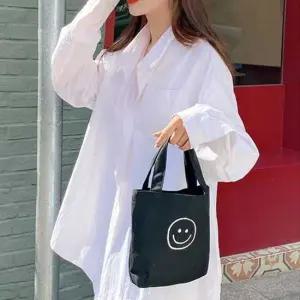 여자 데이트 룩 봄 나들이 캔버스 미니 토트 백 가방 여행보조가방