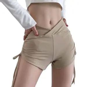 여성 필레테스 요가 하의 운동복 셔링 숏팬츠 반바지 요가팬츠