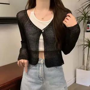 패션가디건 여성 시스루 루즈핏 원버클 니트 가디건