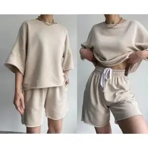 VOOY 홈웨어 빅사이즈여성쇼핑몰 운동복 빅사이즈쇼핑몰 반팔티셔츠 트레이닝세트 임부복